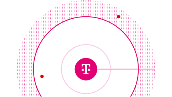 Kreisförmige Grafik zur Darstellung von mobilem Schutz und Sicherheit