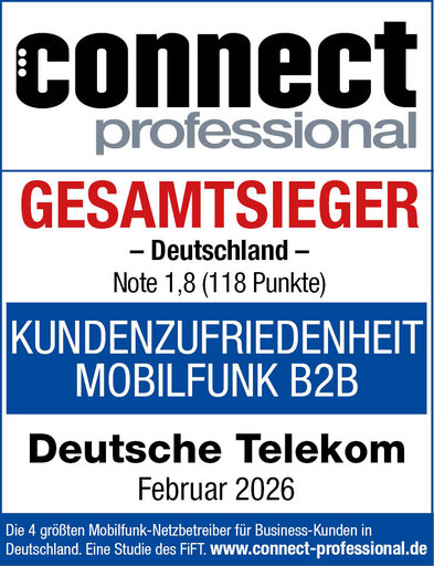 Telekom ist Testsieger beim Kundenbarometer Mobilfunk B2B